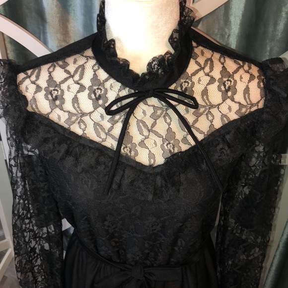 Vintage 70/80s Cottage Core/GunneSax Dress/Wednesday Adams Vibes - Picture 2 of 13
